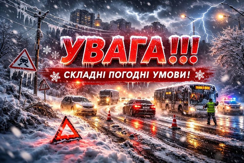 Сьогодні, 18 лютого, у місті спостерігається ускладнення погодних умов