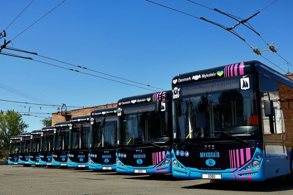 Миколаїв отримав ще 9 тролейбусів з автономним ходом завдяки підтримці Данії